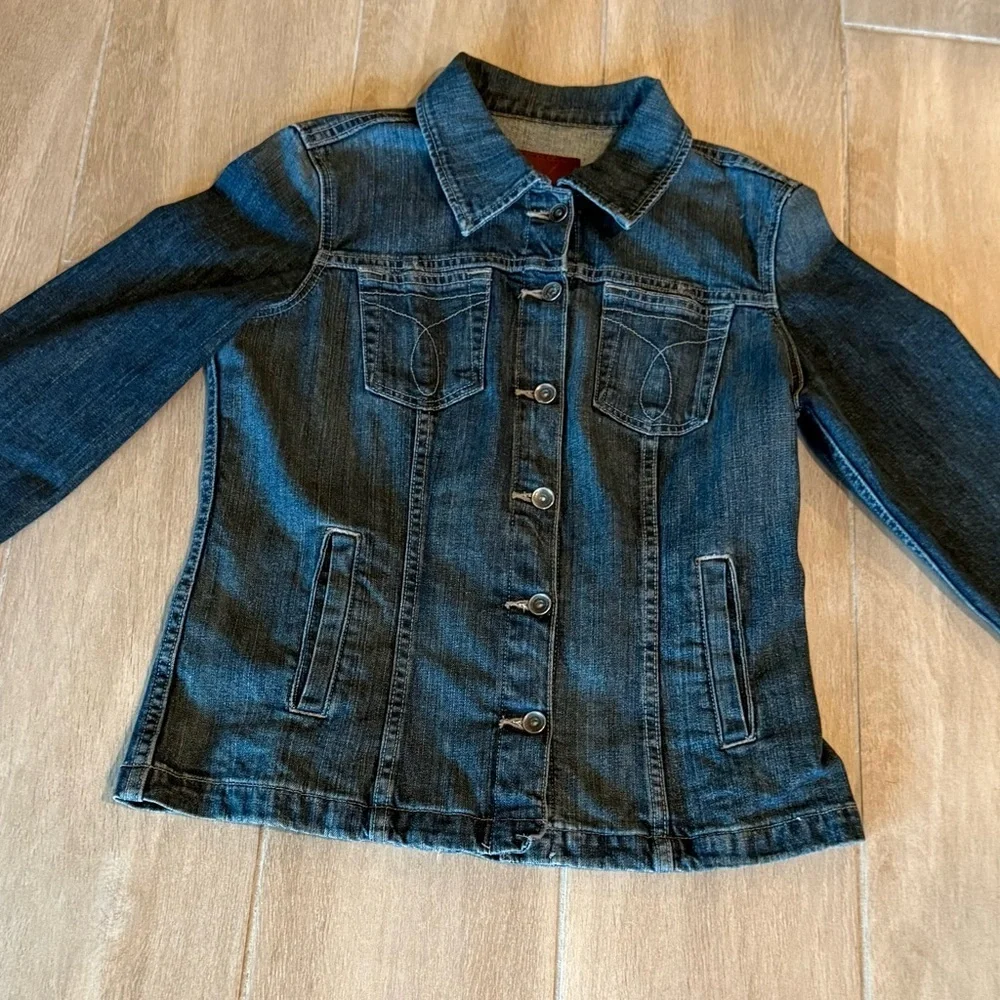 Calvin Klein Jeans Vintage Denim Jacket SZ L - Picture 8 of 16